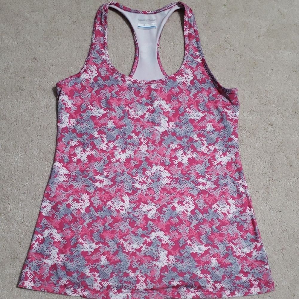 Pink and Gray Women's Tank Top